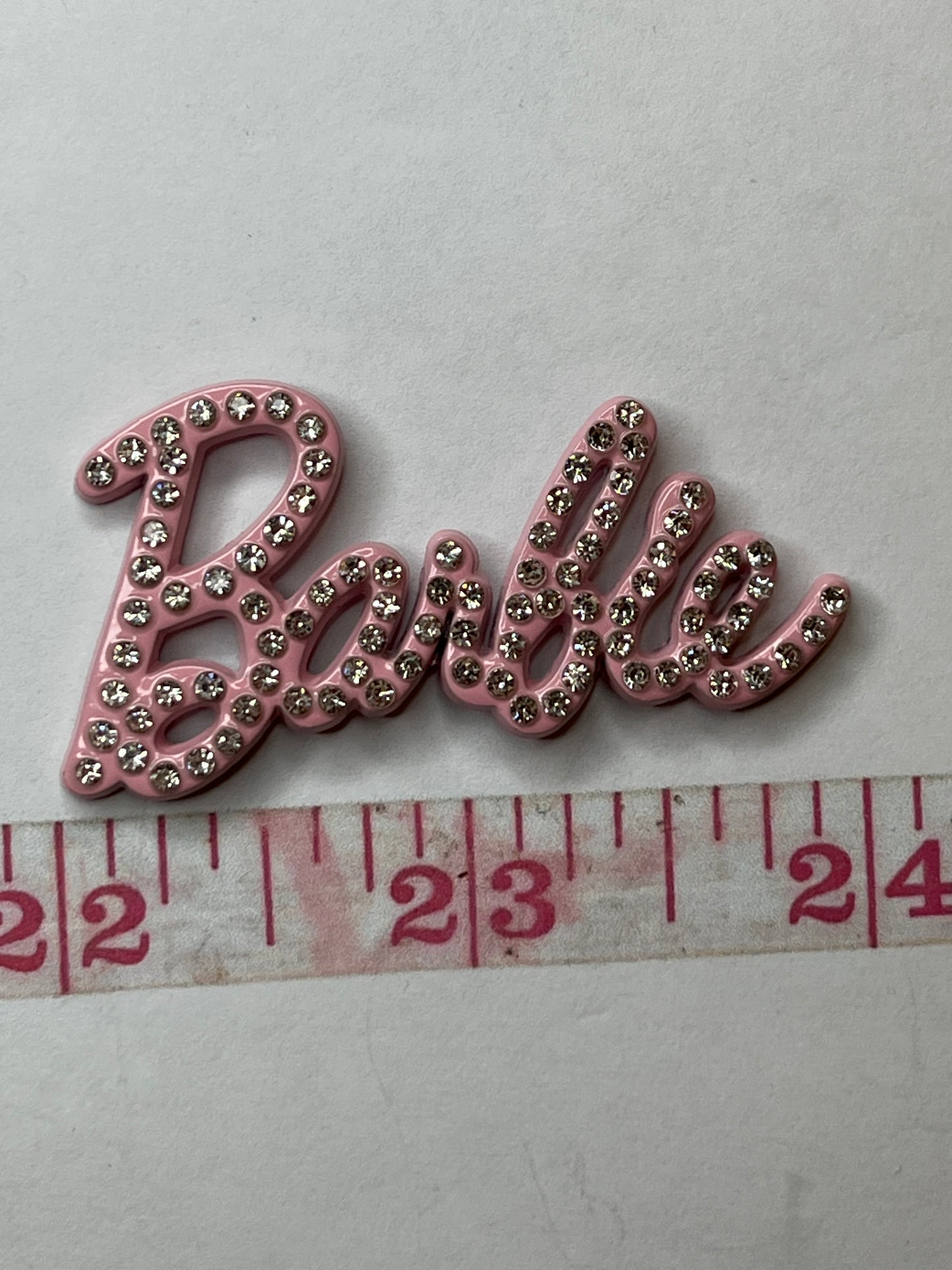 Pink bling metal flat back