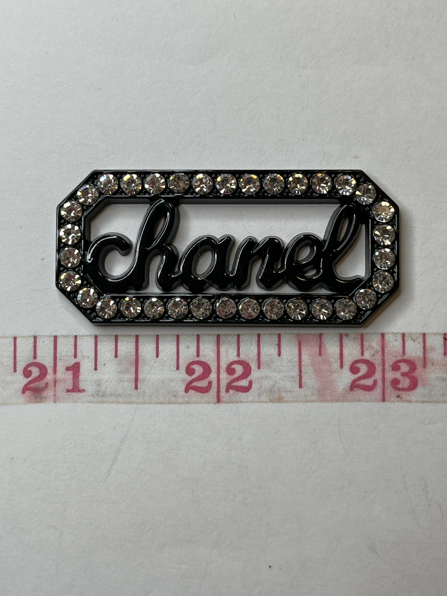 Gunmetal black metal bling flat back