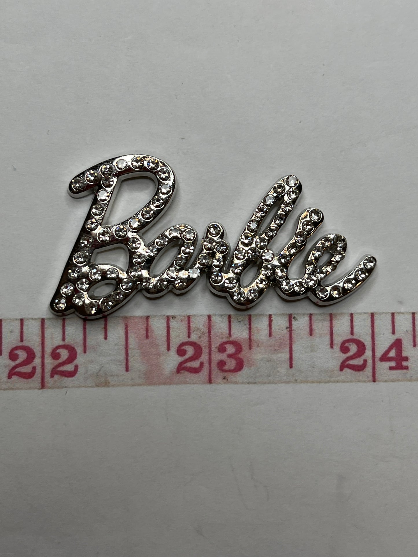 Silver bling flat back charm