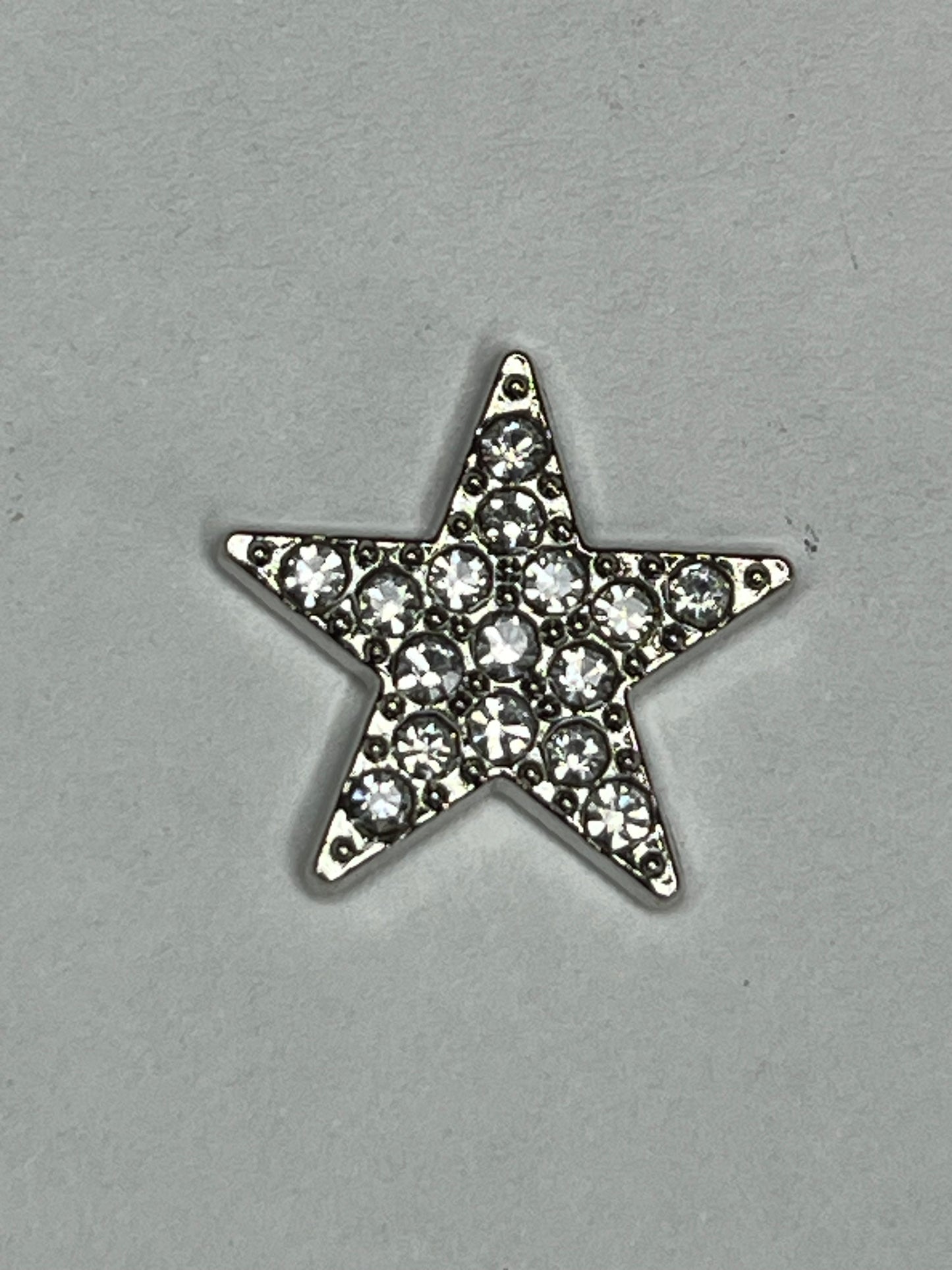 Silver bling star flat back charms