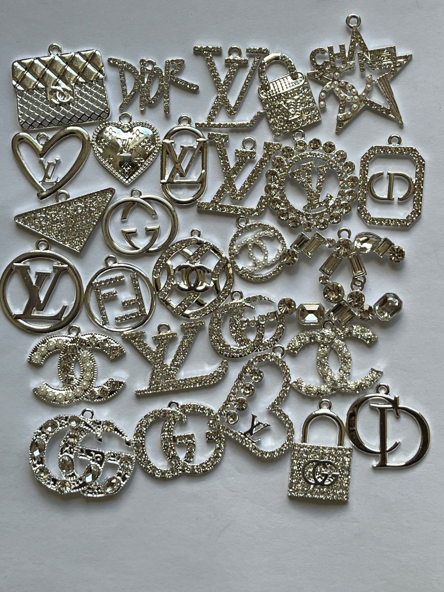 20 piece Luxury fashion bling bracelet charms