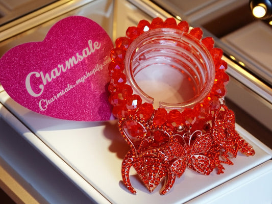 Orange Bling Bracelet Set
