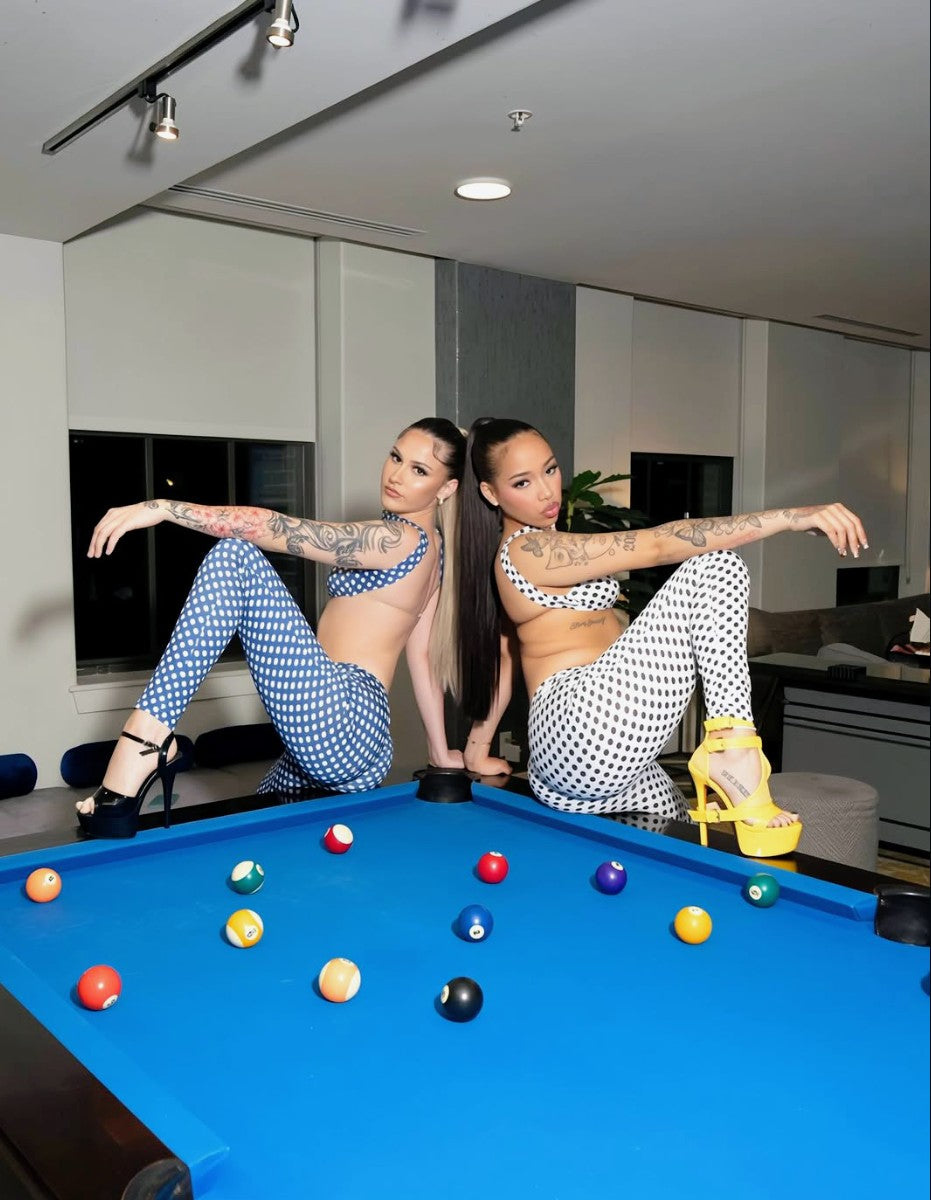 Polkadot Blue and White two-piece set