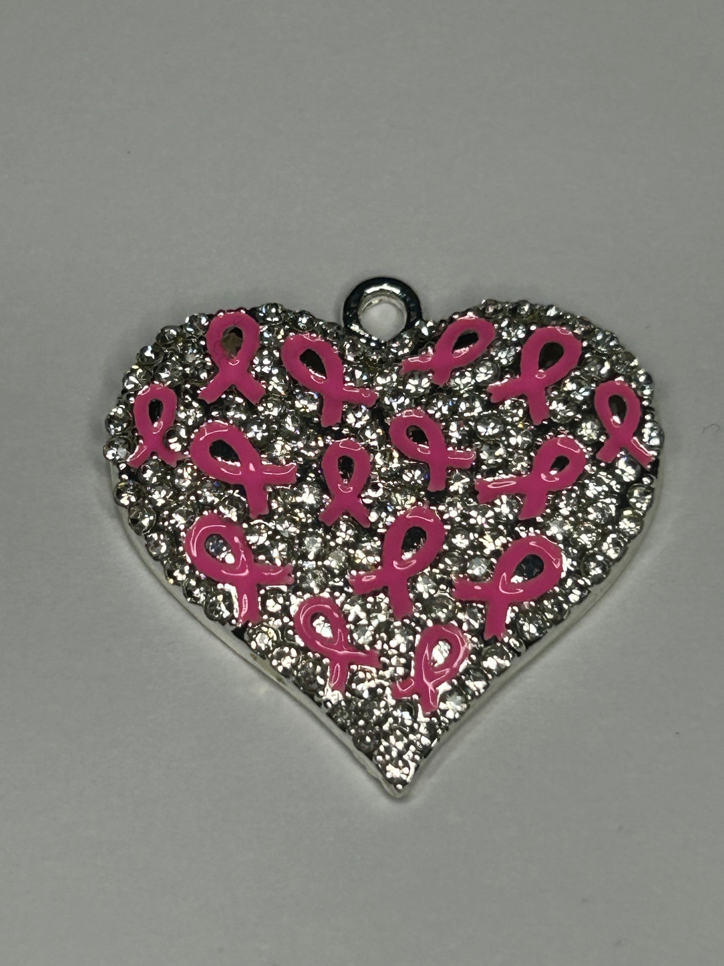 Breast cancer bracelet charms (silver)