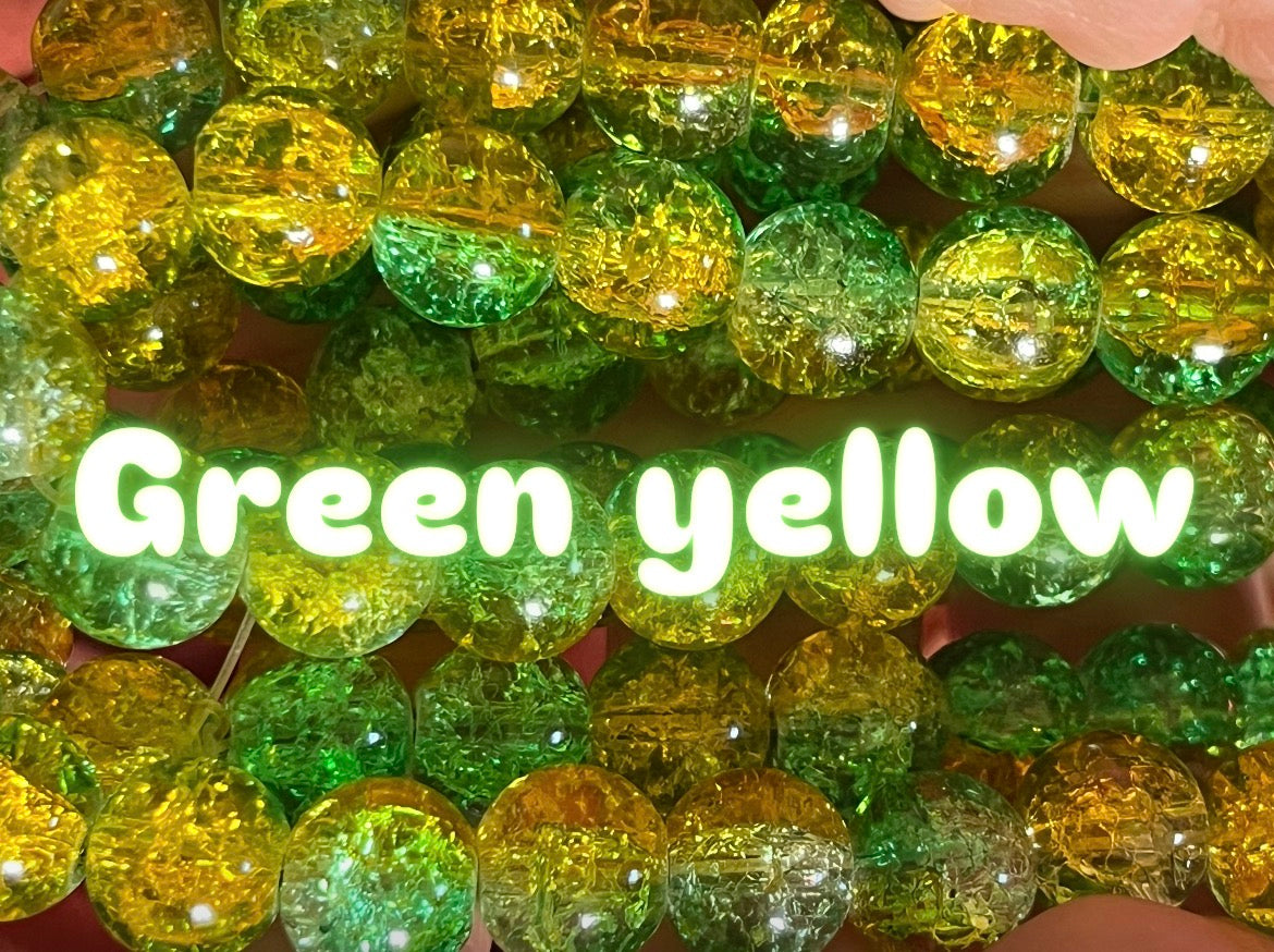 Crackle 10mm Glass Beads
