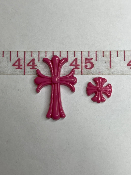 Cross 2 piece flat back charm set