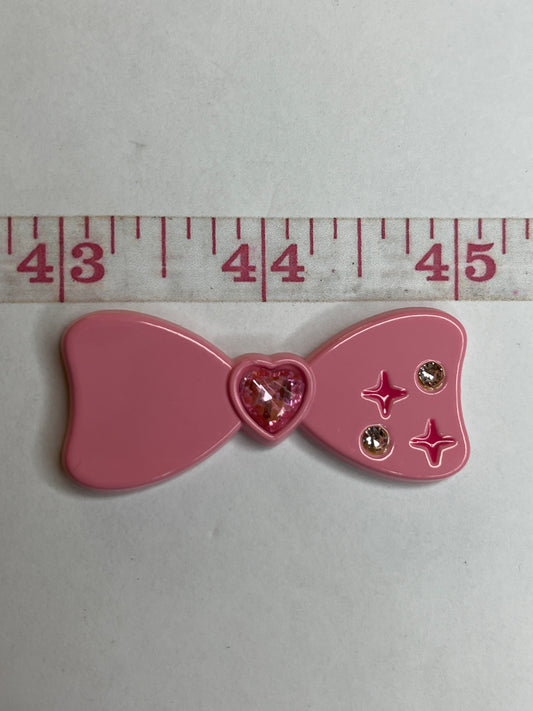 Pink bling bow flat back charms (random colors)
