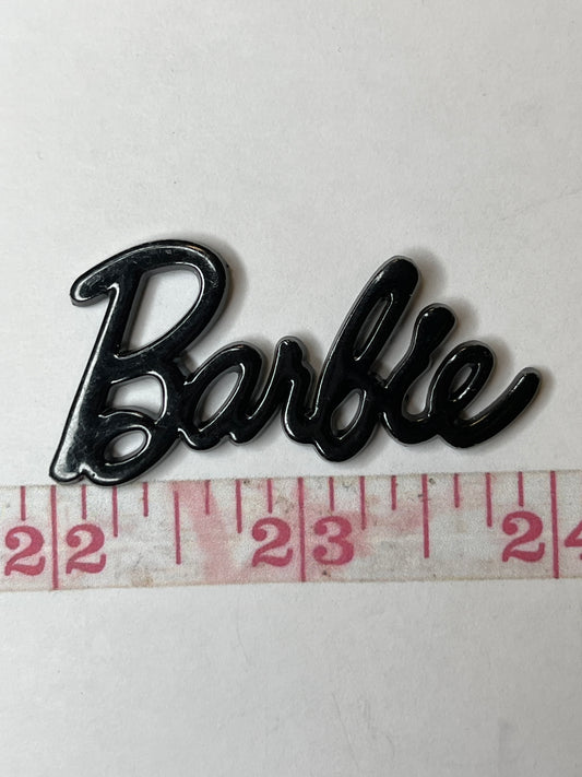 Black metal flat back charm