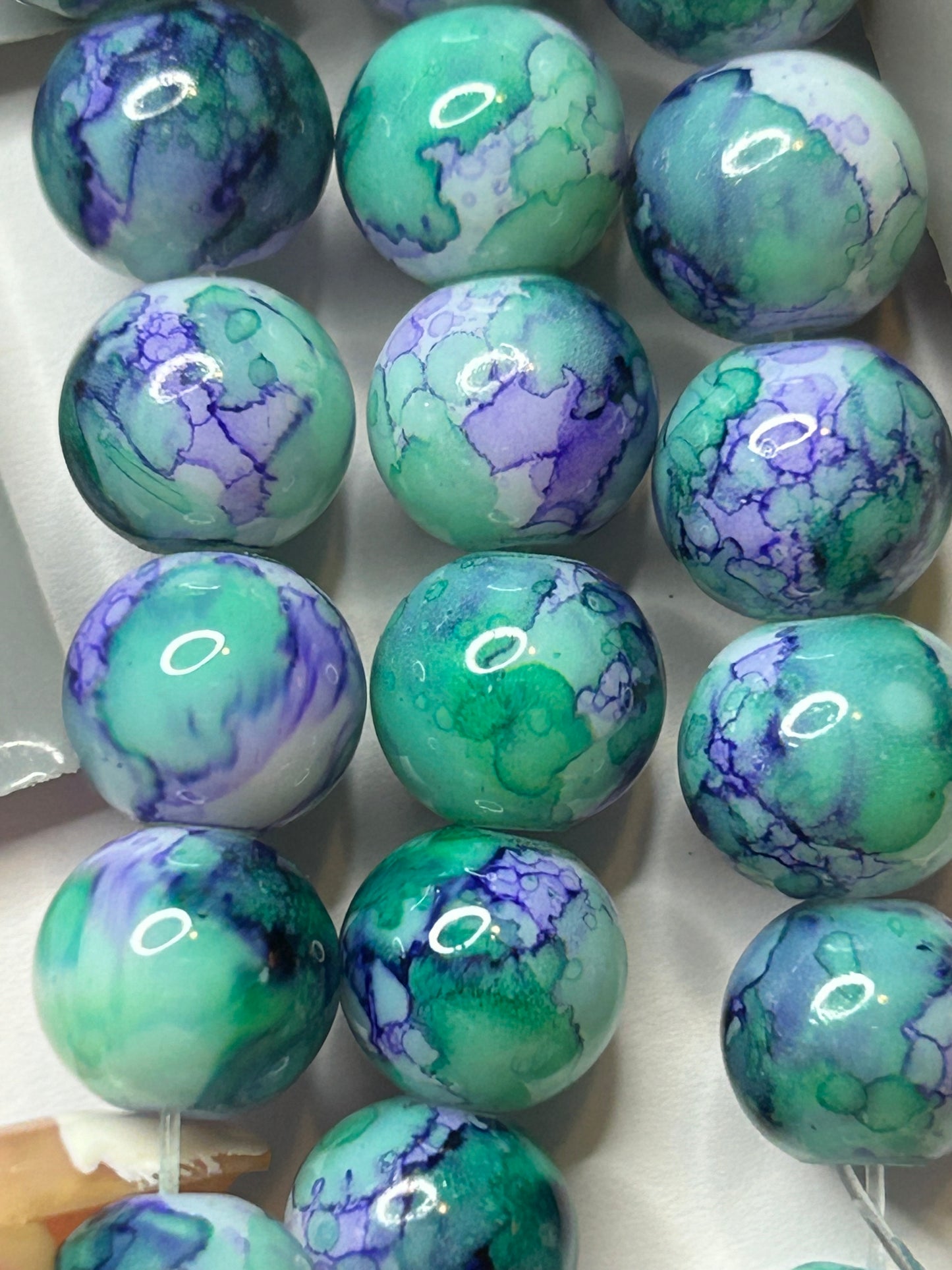 Purple green marble