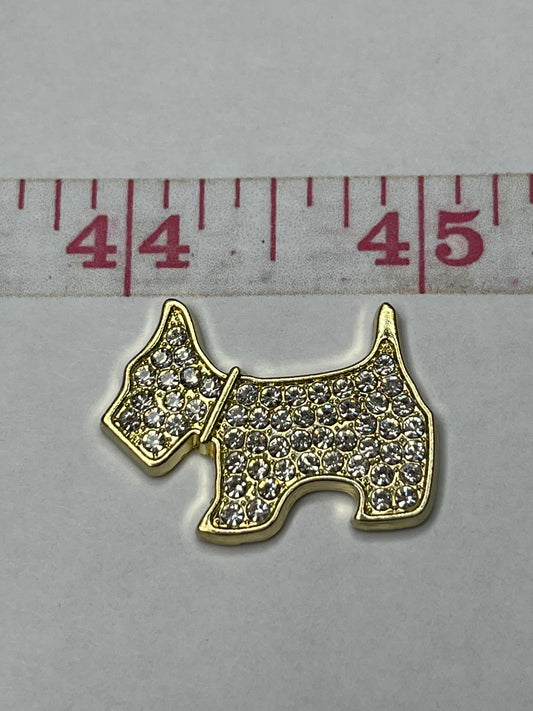 Bling dog flat back junk charms