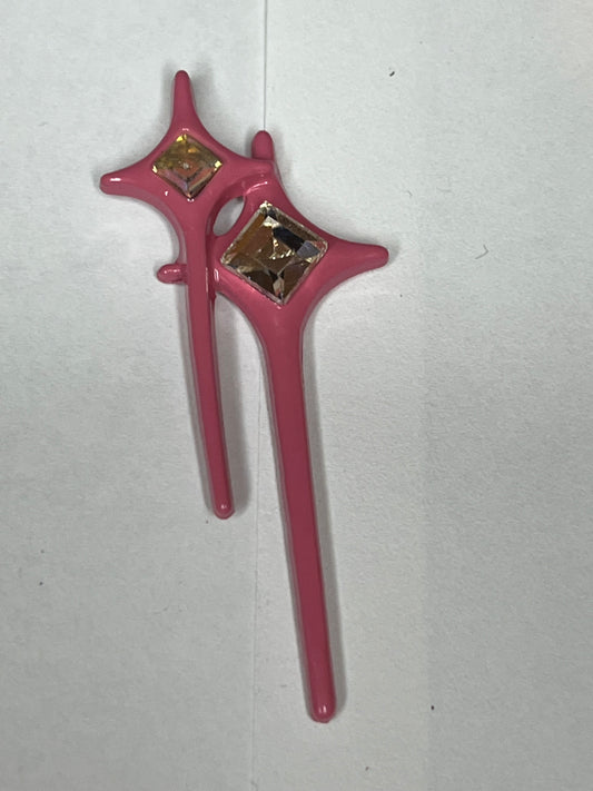 Hot pink flat back charms