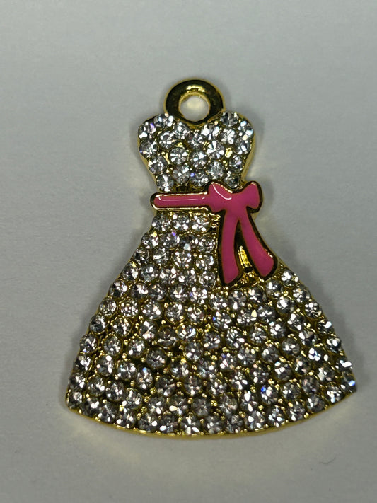 Breast cancer charm (gold)