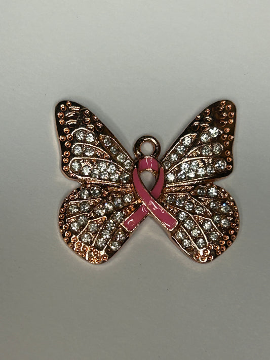 Breast cancer bracelet charm (Rosegold)