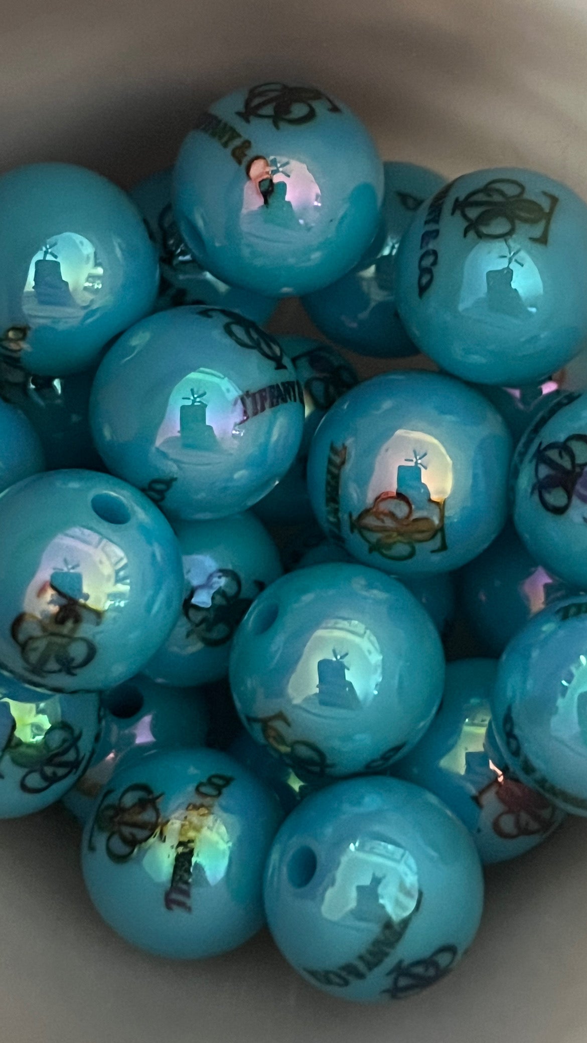 Tiff blue focal beads