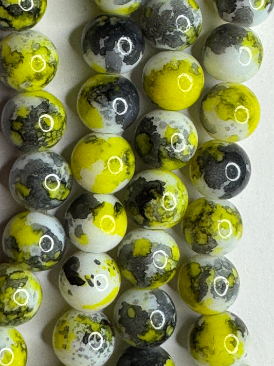 10mm Black and yellow marble