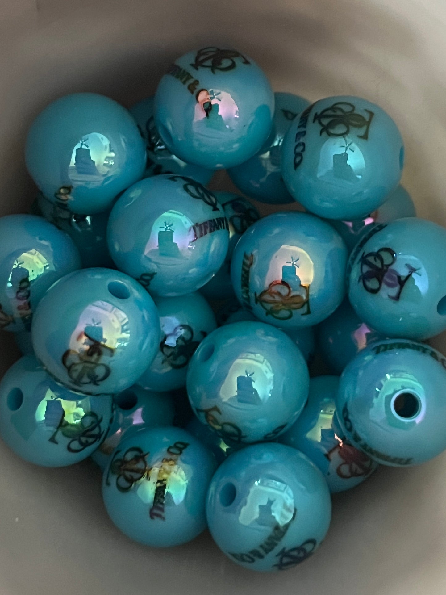 Tiff blue focal beads
