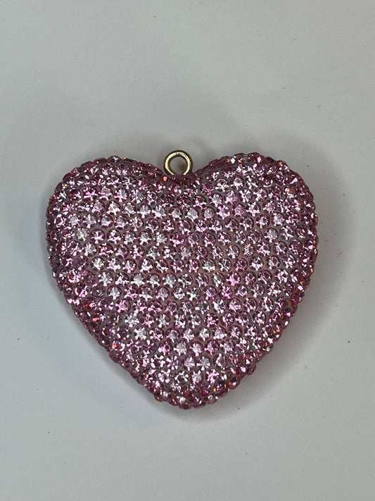 Big pink bling heart