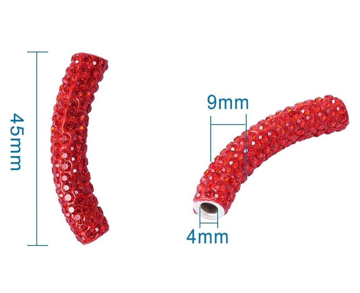 Red bling tube spacer