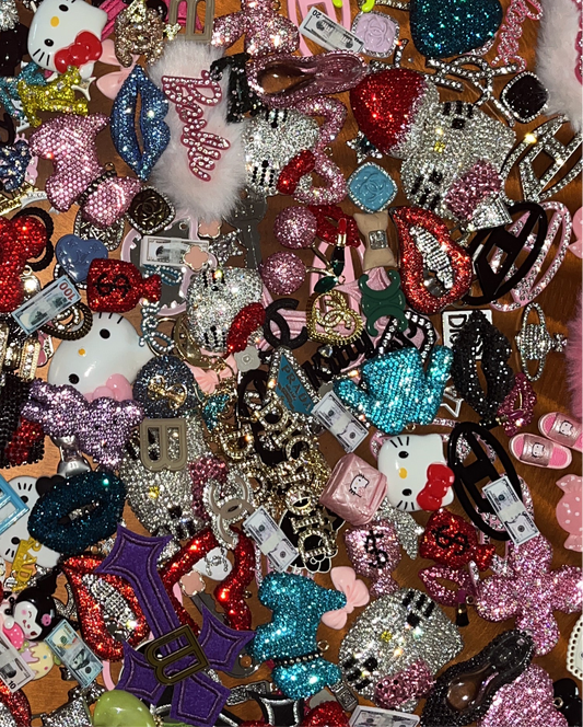 50 piece random mixed flat back junk charms