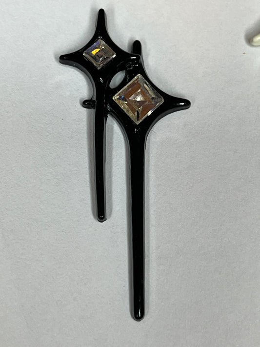 Black flat back charm
