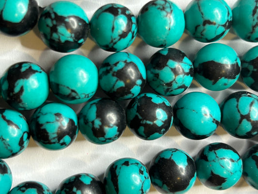 Turquoise black marble