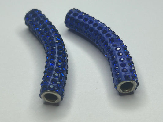 Blue bling tube spacer