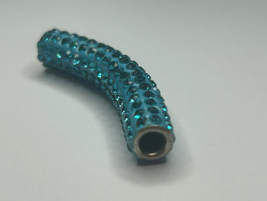 Blue bling tube spacer