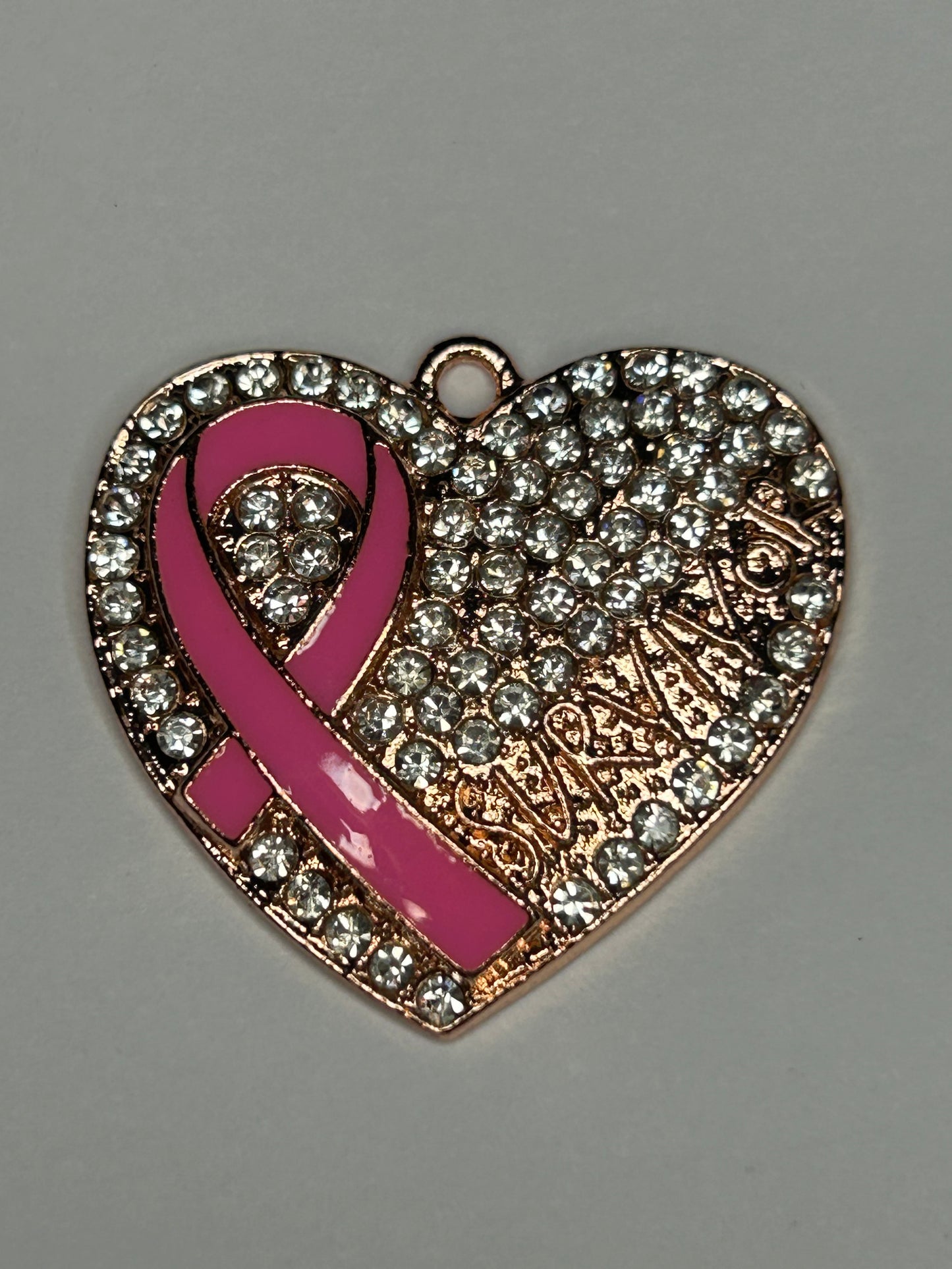 Breast cancer bracelet charm (Rosegold)