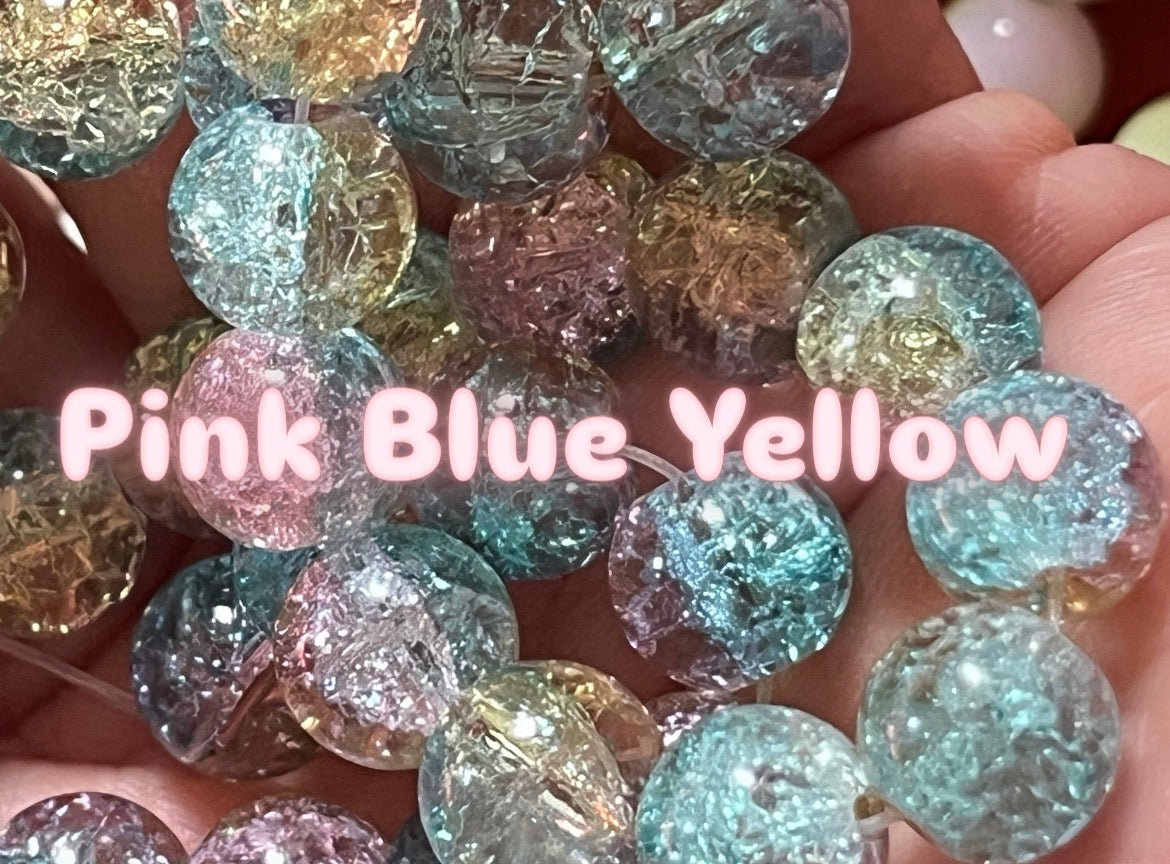 Crackle 10mm Glass Beads