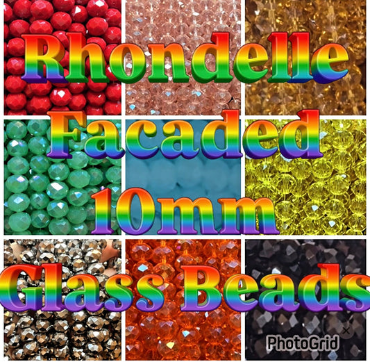 Rhondelle 10mm glass beads