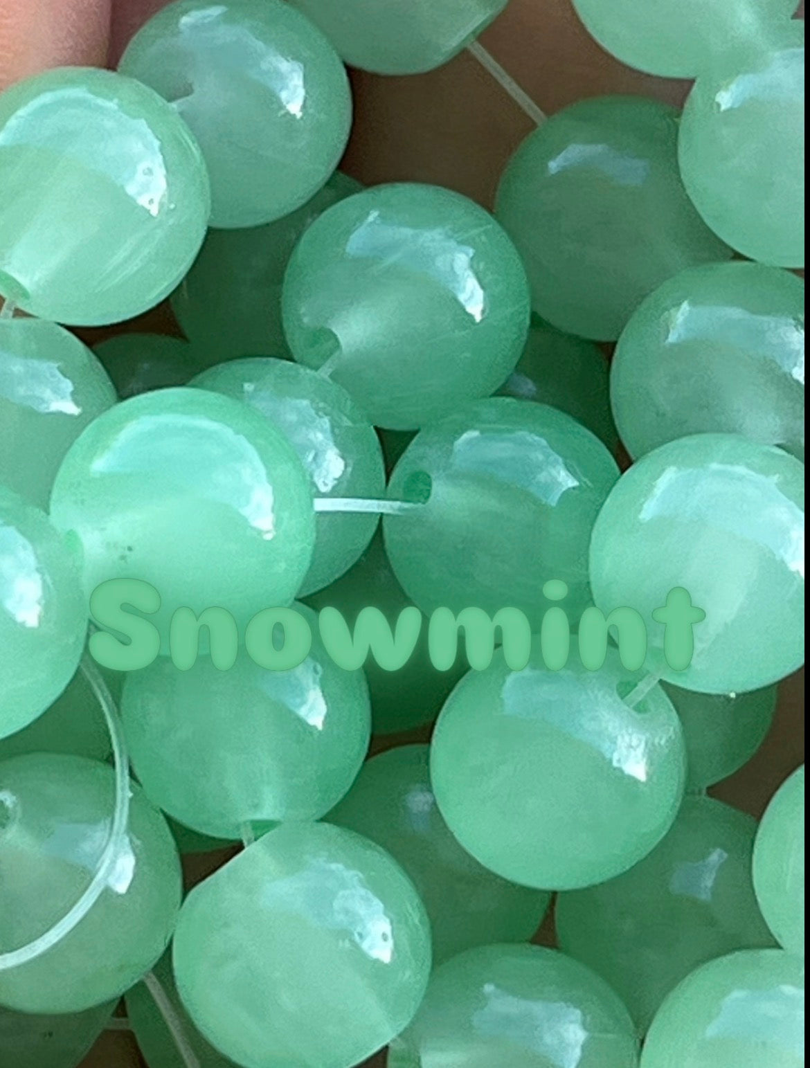 Solid color 10mm glass beads