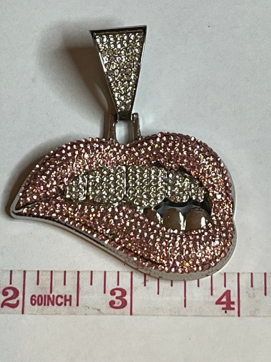 Big Pink Bling flat back pendant
