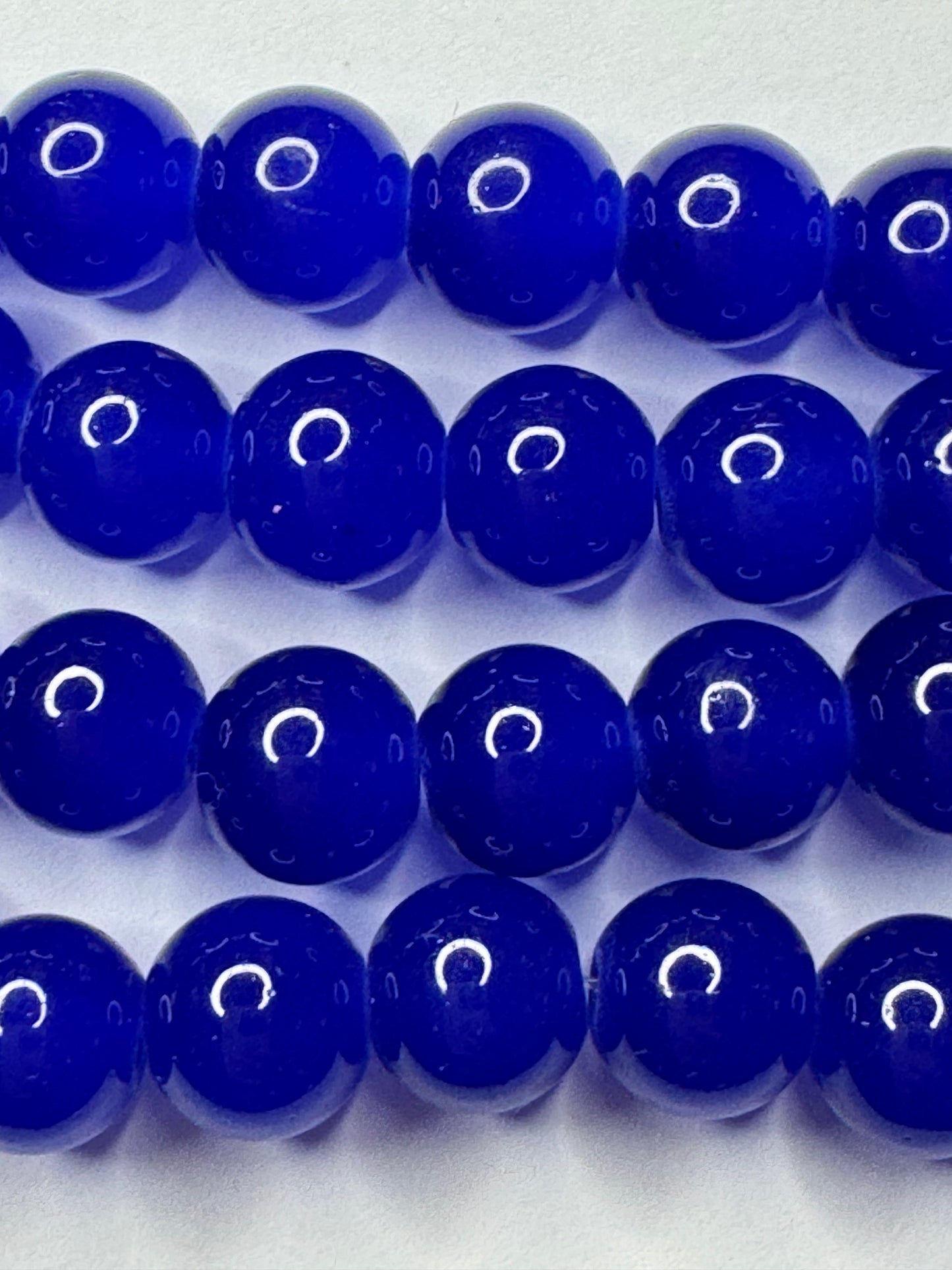 Blue glass beads