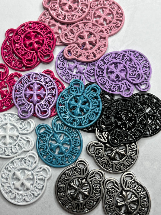 Mixed metal flat back charms