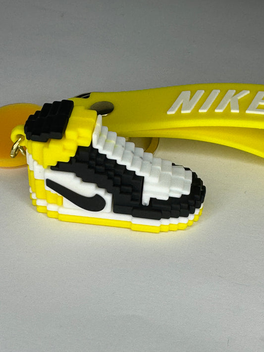 Yellow Nike keychain