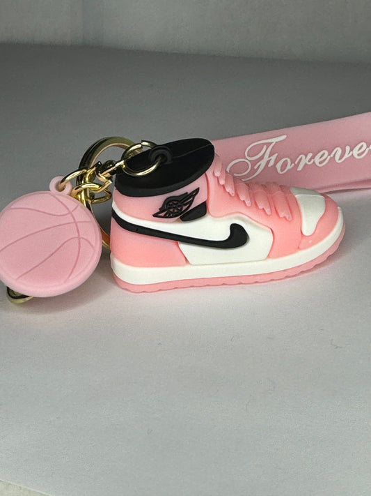 Pink Nike keychain
