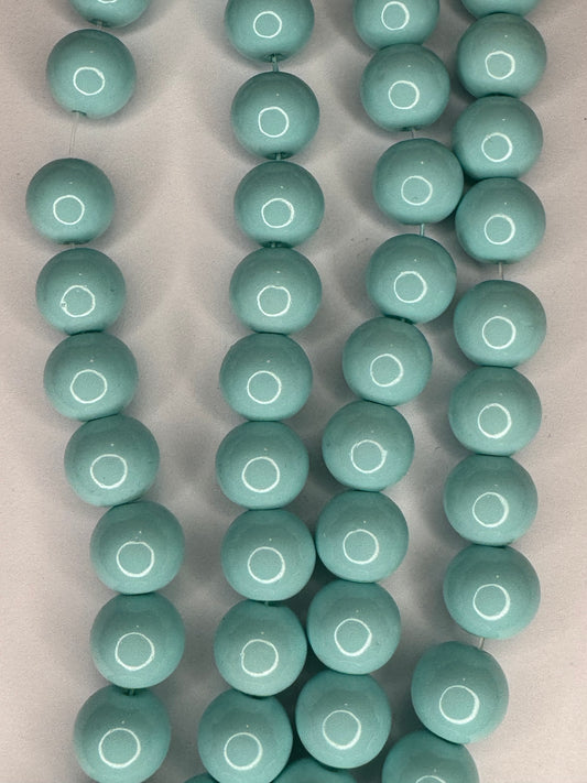 10mm sky blue glass beads