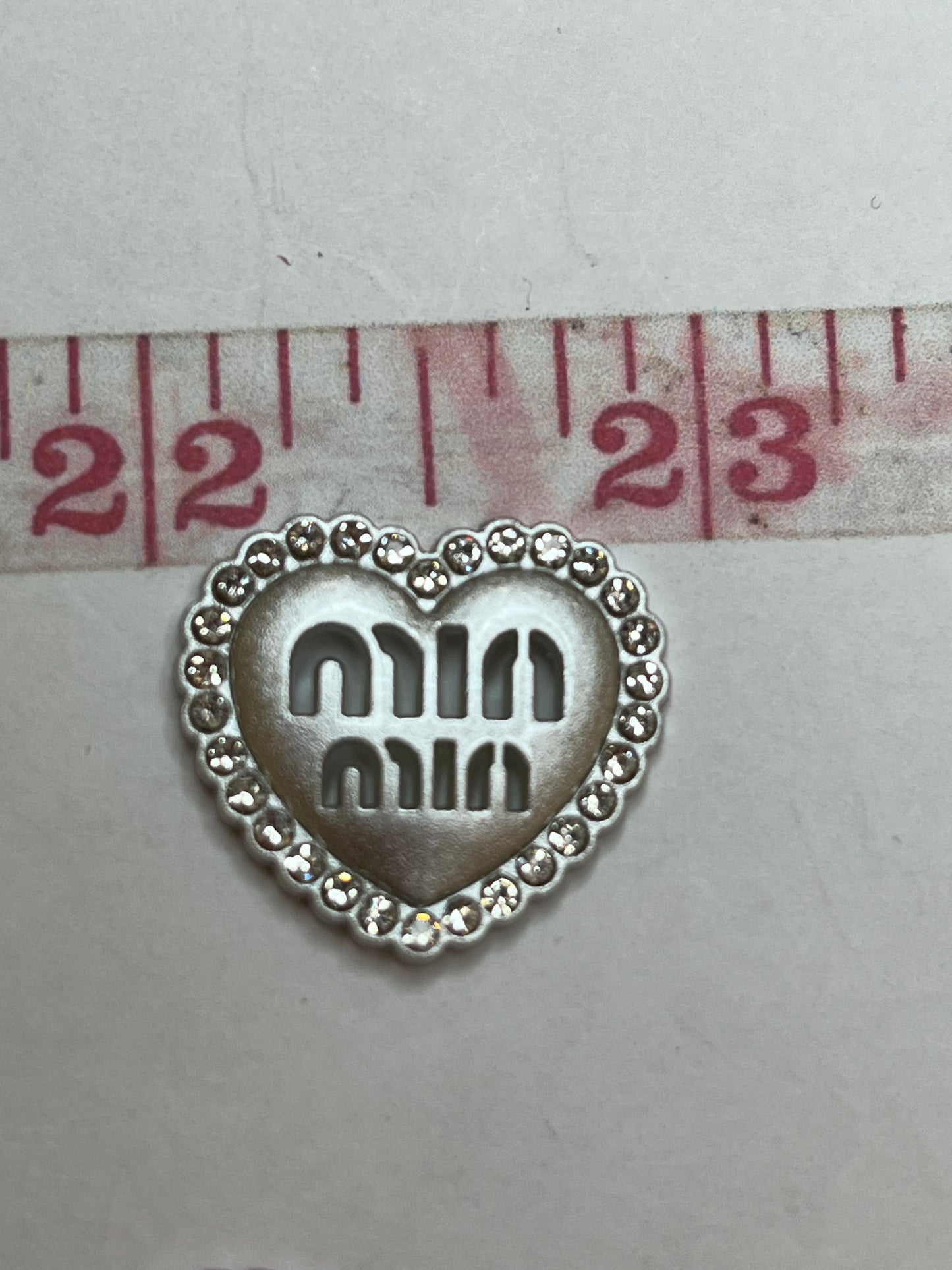 Bling heart resin flat back charm