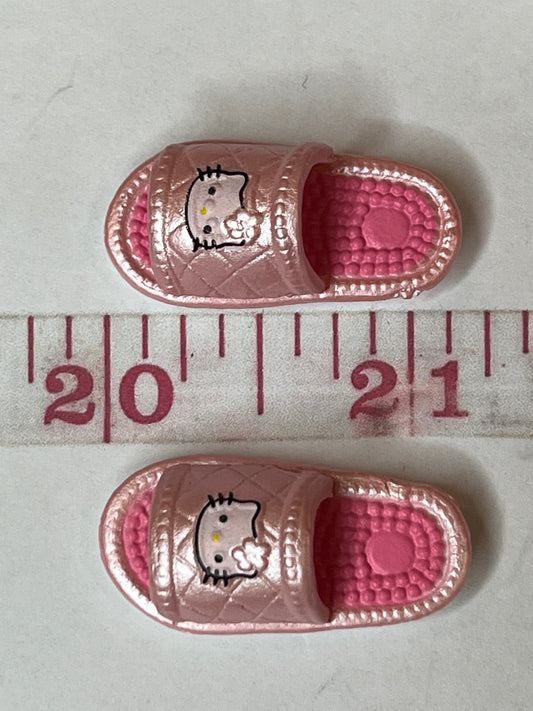 Pink kitty slippers