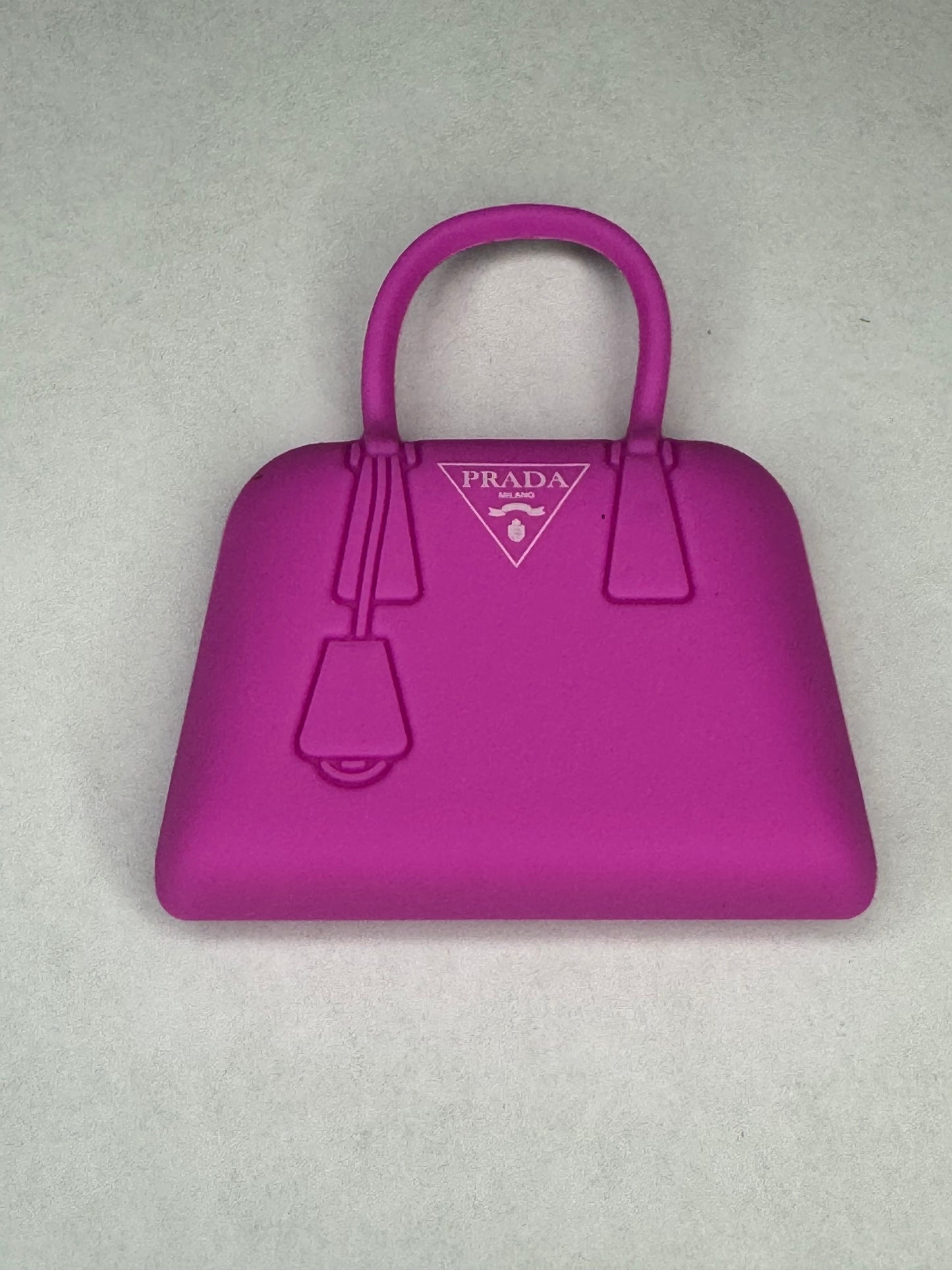 Hot pink bag charm