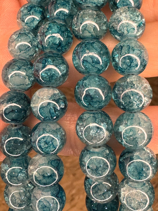 Teal crackle