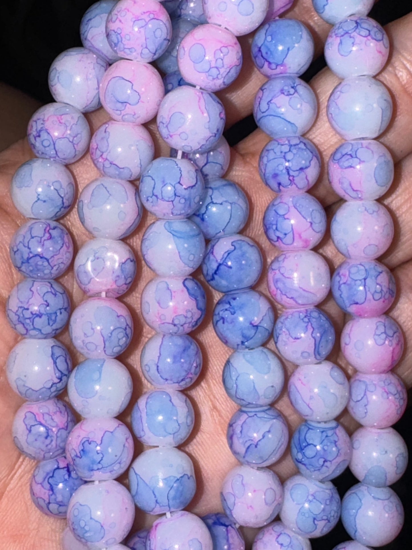 Pink purple and blue marble