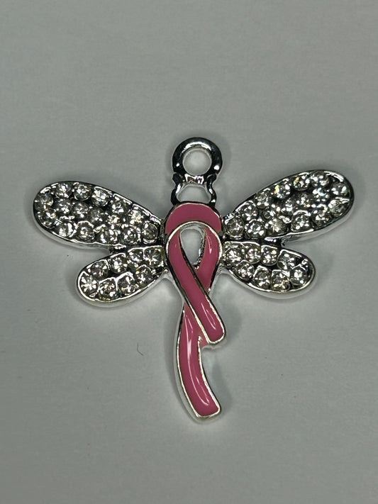 Breast cancer charm (silver)