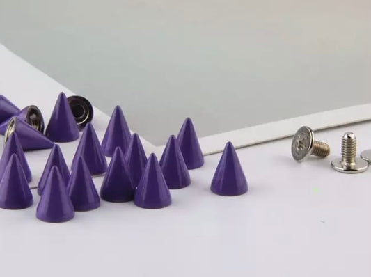 Purple screw back spikes