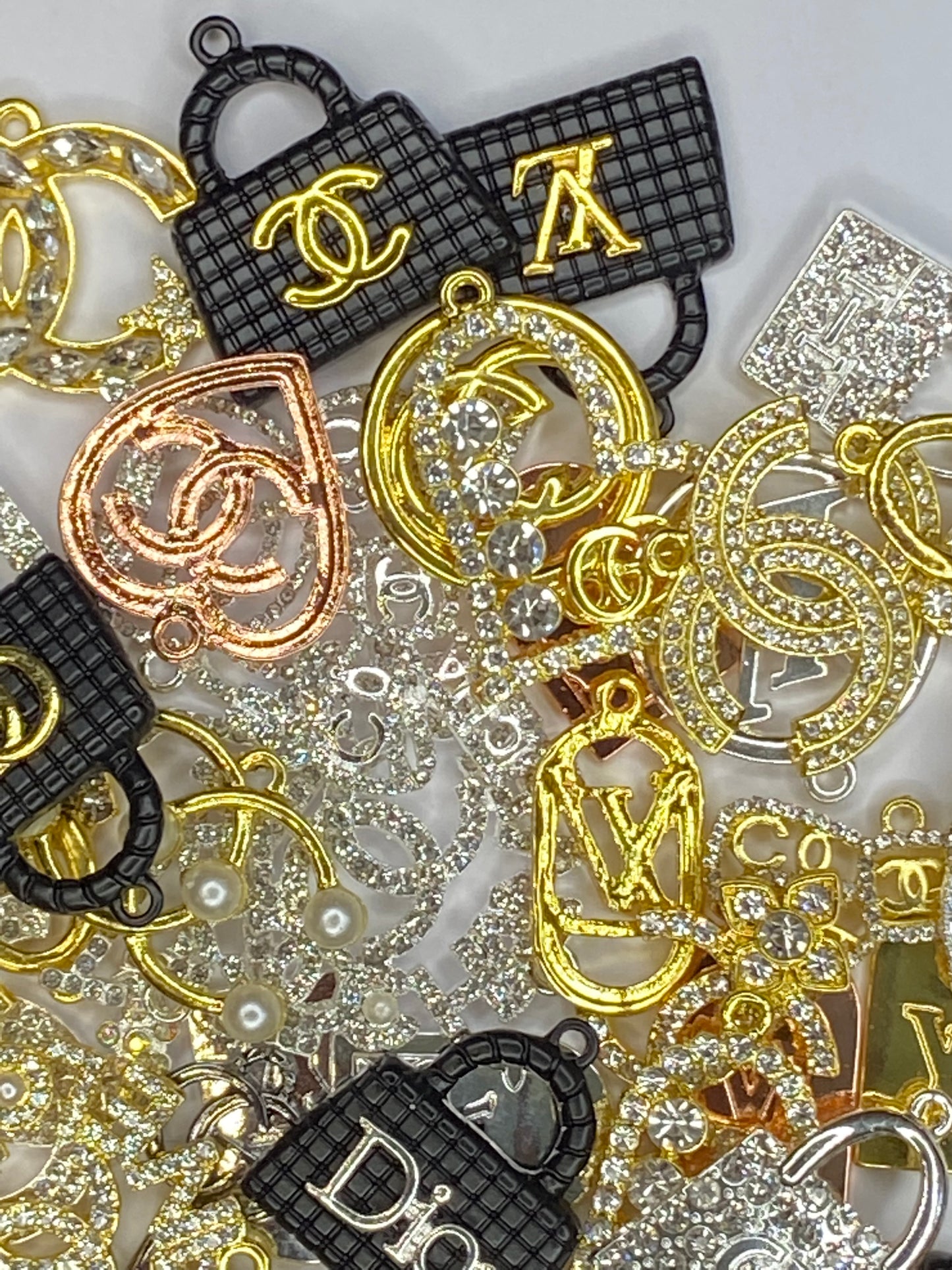 Designer bling bracelet charms