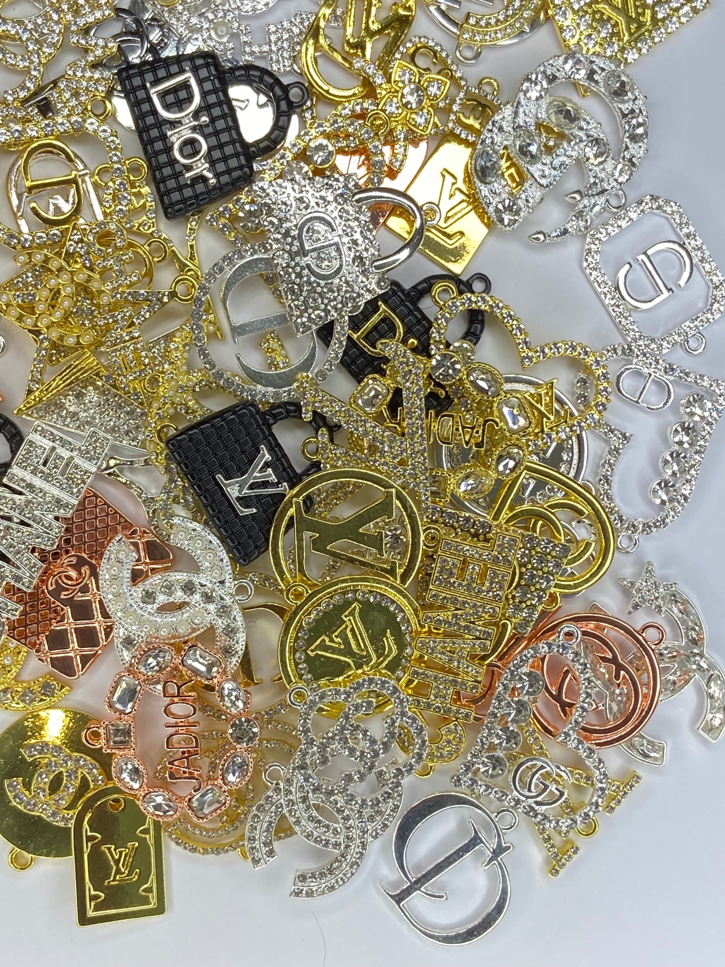 Designer bling bracelet charms