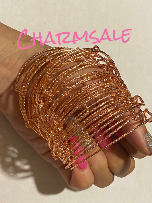 Rosegold single bangles