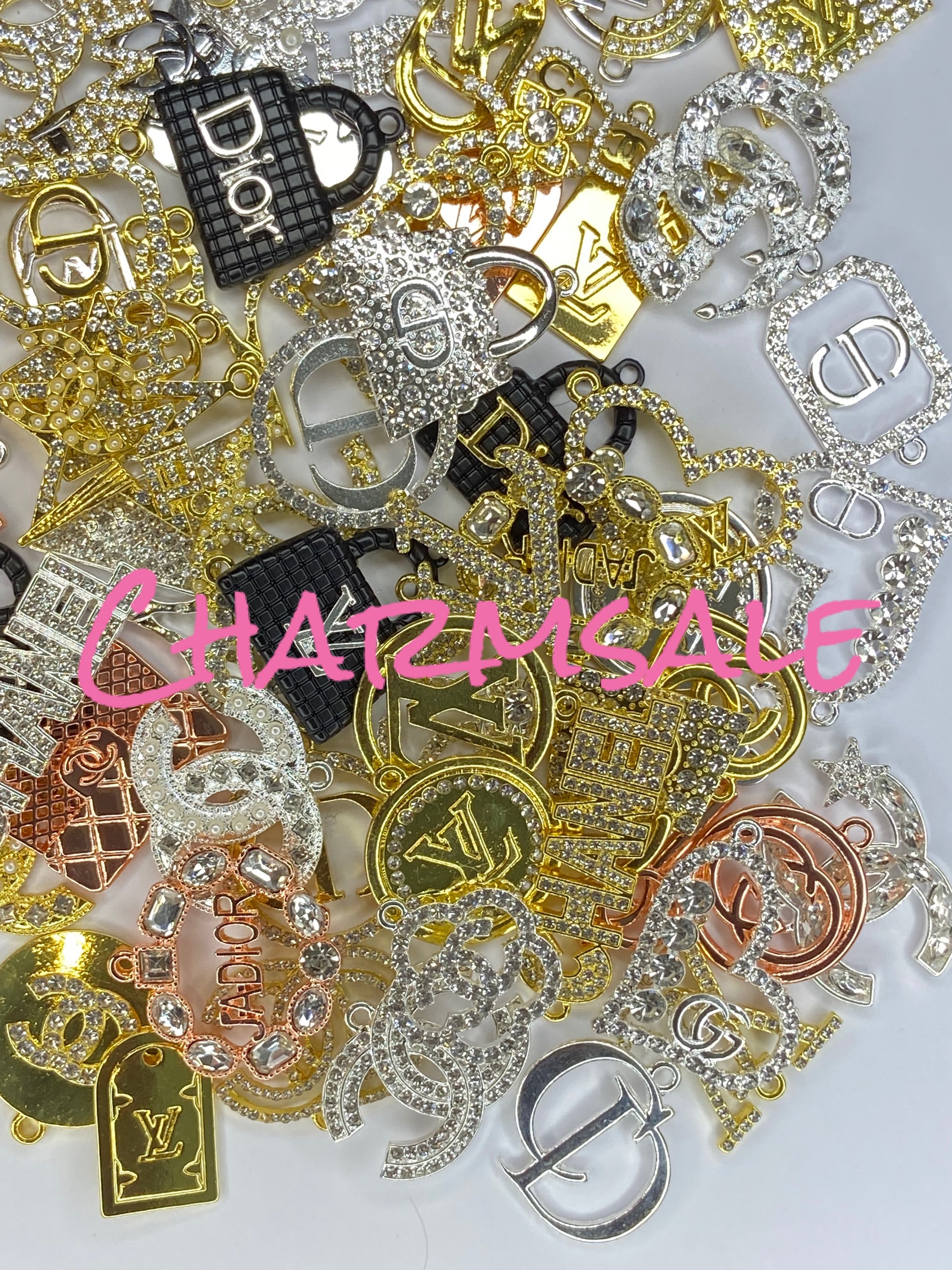Wholesale Pink Bling Mixed Charms