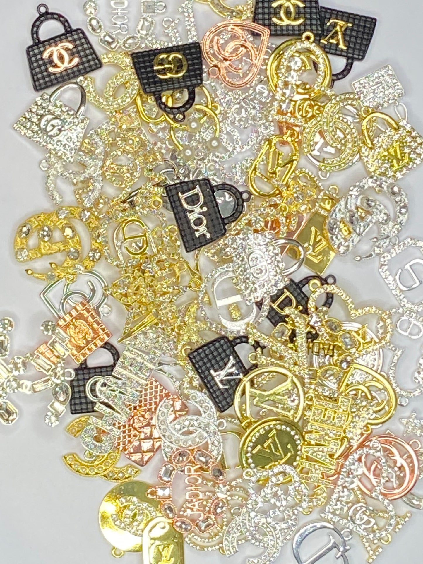 Designer bling bracelet charms