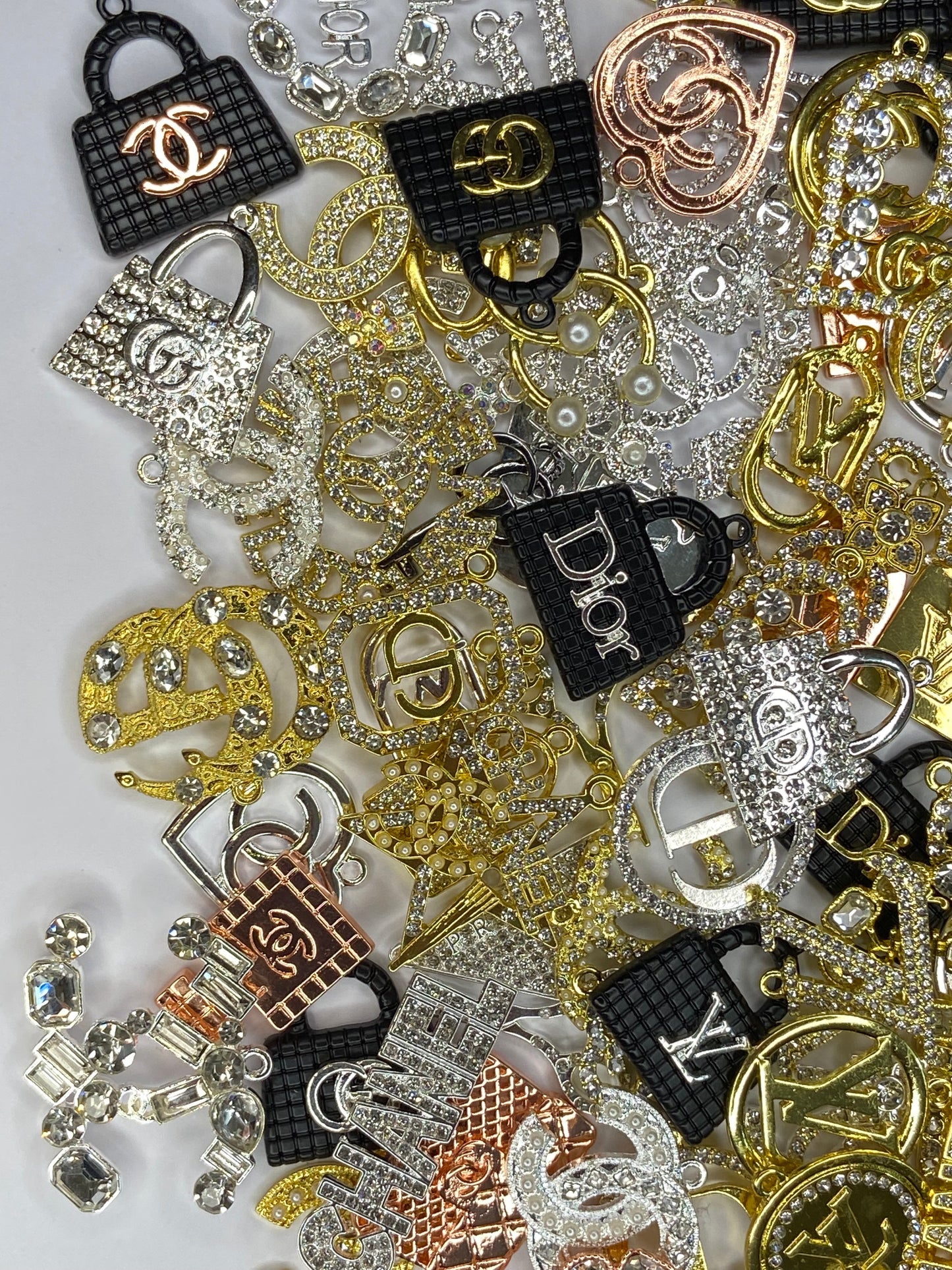 Designer bling bracelet charms